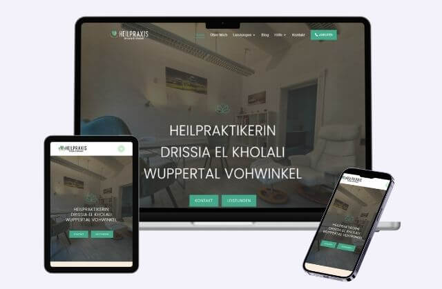 Nachher: Heilpraxis Wuppertal – von der veralteten Praxisseite zum modernen Auftritt