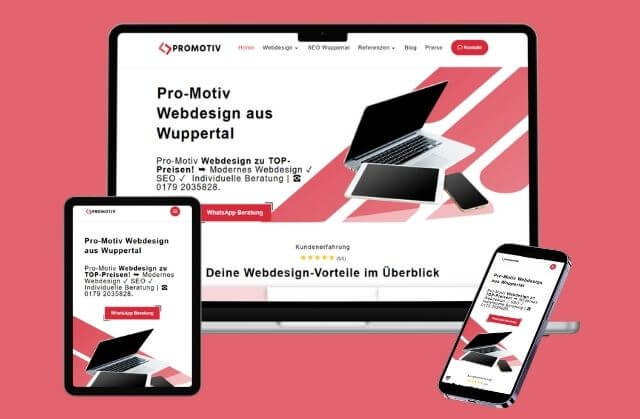 Vorher: Pro Motiv – vom harten Rot zum ruhigeren, modernen Markenauftritt